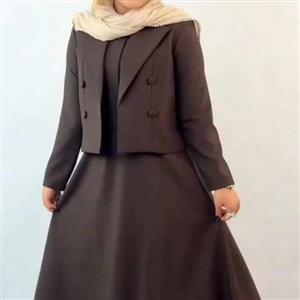 ست کت سارافون کمربنددار زنانه دلانا