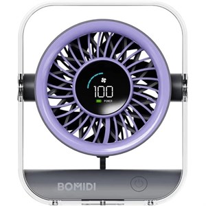 پنکه رومیزی شارژی Bomidi DF03   فن شیائومی 100 سرعته با باتری 3000 و نمایشگر LED