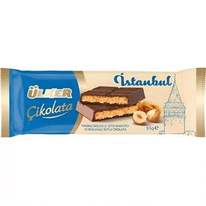 شکلات اولکر استانبول کرم فندقی کریسپی Ulker Istanbul وزن 93 گرم