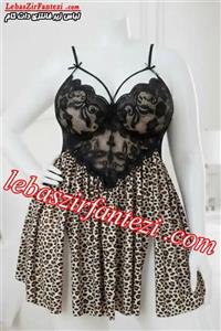 لباس خواب سایز بزرگ پلنگی زنانه