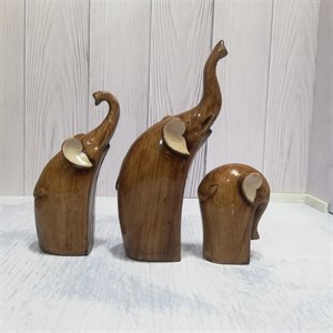مجسمه طرح فیل کد 1219 مجموعه 3 عددی