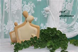 مجسمه آغوش رنگ نسکافه ای دکوری در دو سایز ۱۸cm و 12cm