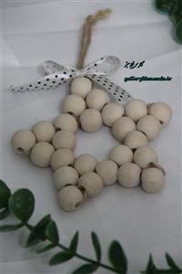 ستاره چوبی دکوراتیو پاپیون سفید