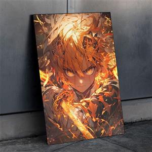 متال پوستر زنیتسو از انیمه شیطان کش Demon Slayer با کد A-07