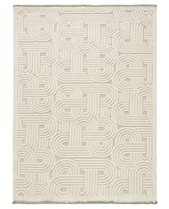فرش مدرن آرمانی کد 5104 رنگ کرم |کلکسیون دلوکس