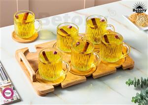 چای خوری سینی دار چوبی راشل (گرد) کد 109049
