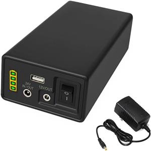 باطری لیتیومی قابل شارژ DC با ظرفیت بالا 24 ولت 28000mAh 30800mAh 35000mAh 44800mAh، سایز کوچک 12 ولت، برق پشتیبان 5 ولت، چراغ LED، باطری یونیورسال با نمایشگر قدرت و USB، 24 ولت، 35000mAh