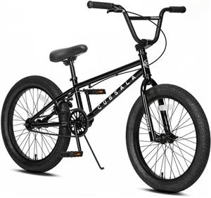 دوچرخه BMX فری استایل، دوچرخه 20 اینچی برای کودکان 7-13 ساله و سوارکاران سطح مبتدی، مشکی