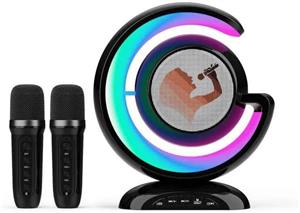 اسپیکر بلوتوثی بی‌سیم قابل حمل YS-110 با نور LED، مناسب کارائوکه خانگی به همراه میکروفون