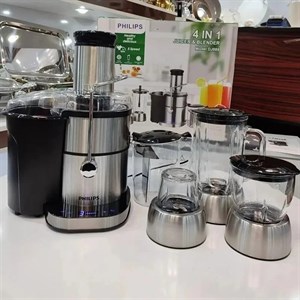 آبمیوه گیری 4 کاره  فیلیپس 5سرعته تمام لمس گلو استیل پایه استیل 
