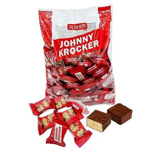 ویفر جانی کراکر روشن Roshen Johnny Krocker مدل شکلاتی ( بسته یک کیلویی )