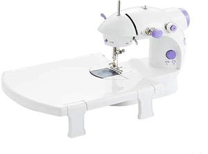 چرخ خیاطی برقی کوچک با میز کمکی، دو سرعته، پدال پایی، چراغ LED، قابل حمل