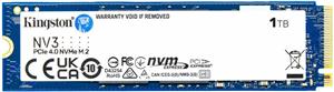 حافظه اس اس دی اینترنال کینگستون NV3 PCIe 4.0 NVMe، ظرفیت 1 ترابایت، فرم فاکتور M.2 2280، سرعت خواندن ترتیبی 6000 مگابایت بر ثانیه و سرعت نوشتن ترتیبی 4000 مگابایت بر ثانیه، فناوری 3D NAND، استقامت 320 ترابایت