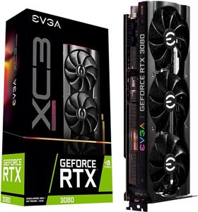 کارت گرافیک EVGA GeForce RTX 3080 XC3 ULTRA GAMING با 10 گیگابایت حافظه GDDR6X، خنک کننده iCX3، نورپردازی ARGB LED و صفحه پشتی فلزی (بازسازی شده)