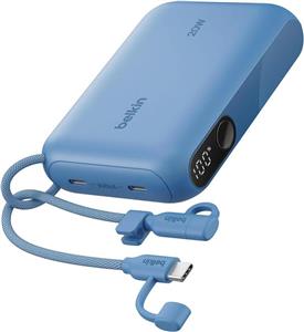 شارژر همراه بلکین، پاور بانک باریک USB-C با ظرفیت 10000 میلی آمپر ساعت با 2 پورت USB-C، نمایشگر دیجیتال باتری، شارژ 20 واتی برای آیفون 17، 16، پلاس، پرو، پرو مکس، سامسونگ گلکسی S25، S24، پیکسل 10، آیپد و غیره