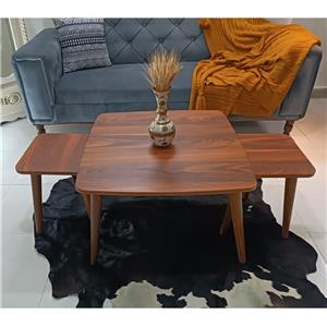 میز جلومبلی عسلی مربع مدل چوبی لمین