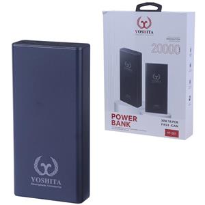 پاور بانک فست شارژ یوشیتا YP-001 PD 30W ظرفیت 20000 میلی آمپر ساعت