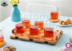 چای خوری سینی دار چوبی ریتا (گرد) کد 109043