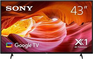 تلویزیون هوشمند سونی BRAVIA 43 اینچ 4K UHD با محدوده دینامیکی بالا و Google TV - مدل KD-43X75K (مدل 2022) - نسخه امارات