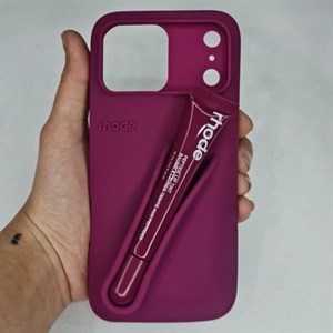 گارد گوشی Iphone 17 pro max طرح روود همراه با لیپ گلاس ست قاب و کاور آیفون 17 پرومکس رنگ سرخابی
