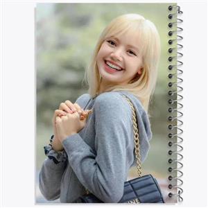 دفتر طراحی 100 برگ خندالو طرح لیسا بلک پینک Black Pink