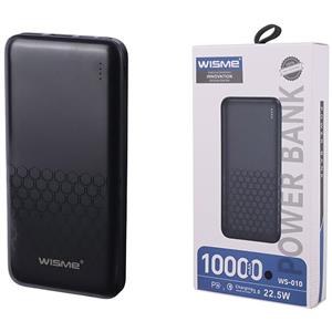 پاور بانک ویسمی WS-010 10.5W ظرفیت 10000 میلی آمپر ساعت