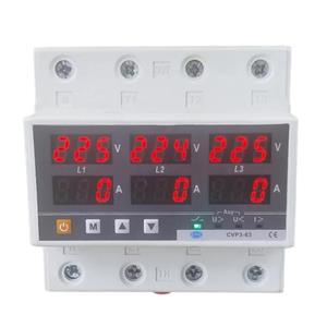 محافظ ولتاژ و جریان سه فاز 63 آمپر جی بی اچ کد JBH/CVP-63/3PH/63A