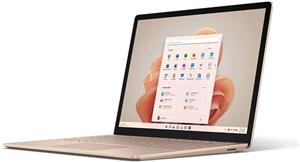 لپ تاپ فوق العاده باریک 13.5 اینچی لمسی مایکروسافت Surface Laptop 5 - طلایی - پردازنده Intel EVO نسل دوازدهم Core i5، رم 8 گیگابایتی، SSD 512 گیگابایتی، ویندوز 11 هوم، دوشاخه UK، مدل 2022