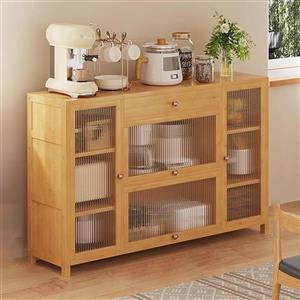کابینت آشپزخانه چوبی مدرن با قفسه برای اتاق نشیمن و آشپزخانه
