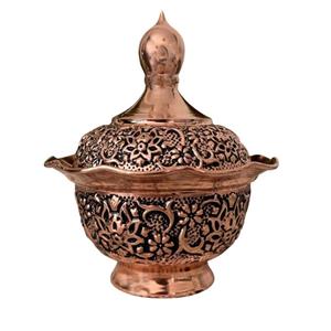 قندان مسی  طرح گلبرگ مدل لاله نانوشده