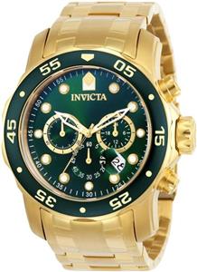 ساعت مچی مردانه اینویکتا مدل Pro Diver Collection کرنوگراف با روکش طلای 18 عیار و بند فلزی