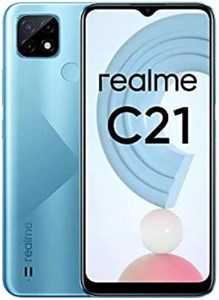 گوشی موبایل realme C21، گوشی هوشمند آنلاک شده بدون سیم کارت با باتری عظیم 5000 میلی آمپر ساعتی، صفحه نمایش 6.5 اینچی Mini-drop، دوربین سه گانه 13 مگاپیکسلی AI، پردازنده قدرتمند Helio G35، دو سیم کارت، NFC، 64 4 گیگابایت، آبی متقاطع
