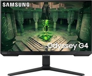 مانیتور 25 اینچی FHD سامسونگ Odyssey G4 Series، IPS، 240 هرتز، 1 میلی‌ثانیه، G-Sync، AMD FreeSync Premium، HDR10، نمای فوق عریض بازی، DisplayPort، HDMI، پایه کاملاً قابل تنظیم (LS25BG402ENXGO) (بازسازی شده)