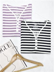 بلوز راه راه یقه دلبر