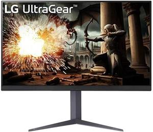 مانیتور گیمینگ ال‌جی UltraGear 32GS75Q-B سایز 32 اینچ QHD (2560×1440) IPS، نرخ تازه‌سازی 180 هرتز، زمان پاسخ‌گویی 1 میلی‌ثانیه GtG، DisplayHDR 400، سازگار با G-SYNC، FreeSync، طراحی بدون حاشیه، پایه با قابلیت تنظیم ارتفاع/شیب/چرخش