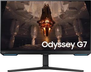 مانیتور گیمینگ 28 اینچی سامسونگ Odyssey G70B Series 4K UHD، پنل IPS، 144 هرتز، 1 میلی‌ثانیه، HDR 400، سازگار با G-Sync و FreeSync Premium Pro، نمای فوق عریض بازی، LS28BG702ENXGO، مشکی (بازسازی شده)