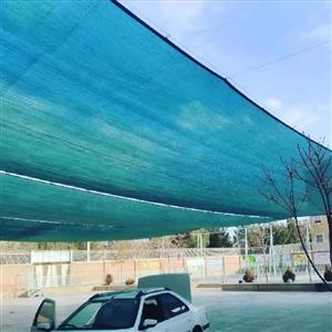سایبان شید 80درصد 10 در 10 متر دور دوزی شده همراه با حلقه نصب