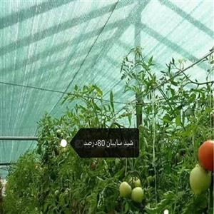شید سایبان 80درصد 6 در 5 متر دوردوزی شده همراه با حلقه نصب