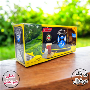 چای کیسه ای دوغزال شیر نشان (25عددی)