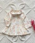 پیراهن جودون کرم طرح خرگوش junior