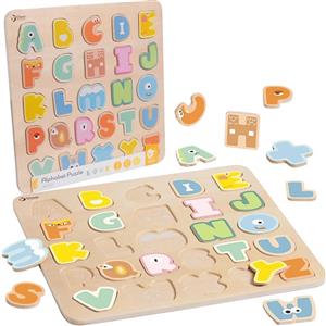 پازل چوبی الفبا انگلیسی کلاسیک ورلد Classic World Alphabet Puzzle کد 40065