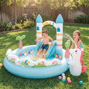 استخر بادی سرسره دار اینتکس مدل یونیکورن Intex Unicorn Castle Play Center کد 56148