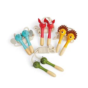 طناب بازی کودک با دسته چوبی طرح حیوانات کد BZ-12-B