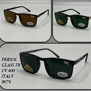 عینک آفتابی پرسول persol کد 8076 ساخت ایتالیا شیشه دایموند هارد ضد خش UV400 دسته فنر TR سایز 56