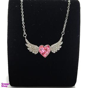 گردنبند زنانه طرح سواروسکی مدل قلب و بال فرشته کد k452