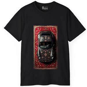 تیشرت آستین کوتاه مردانه پاد آفرین مدل فرش ایرانی طرح ماشین کد 1332