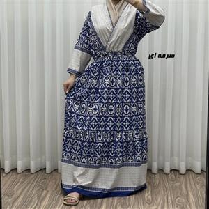 پیراهن زنانه فلور بوگاتی مدل چپ و راستی طرح جاجیم فری سایز تا 48