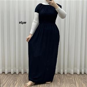 پیراهن ساحلی نخی زنانه و دخترانه آستین کوتاه فری سایز مدل باربی