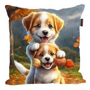 کوسن کودک مدل سگ بامزه ابعاد 30x30 سانتیمتر با رویه مخمل و قابلیت شستشو