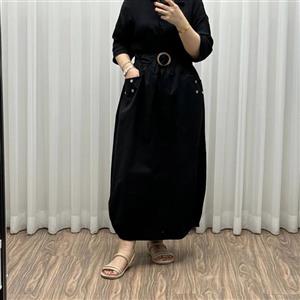 دامن کتان زنانه فری سایز شیک و راحت کد 1301 مناسب تا سایز 48 چهارفصل